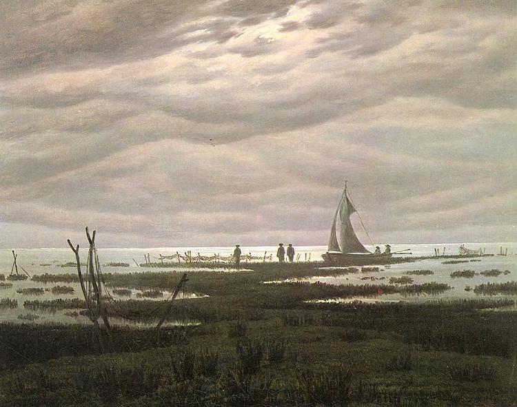 Caspar David Friedrich Flat country shank at Bay of Greifswald